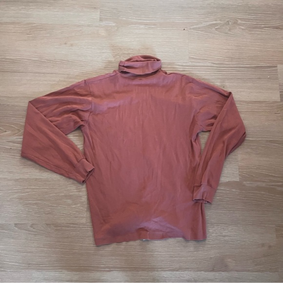 Terra cotta brown turtleneck long sleeve shirt vintage - Picture 1 of 1